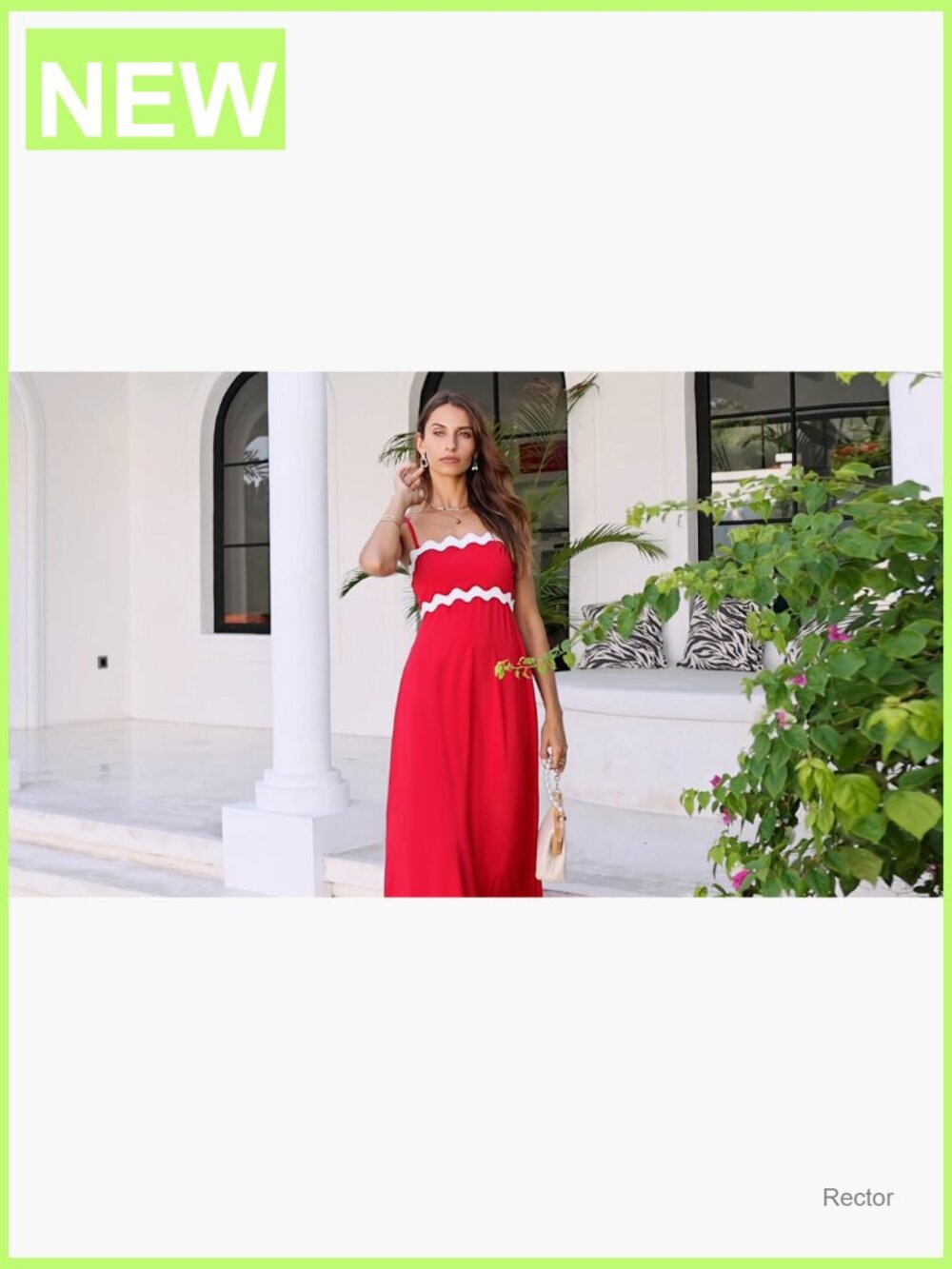 Smocked Square Neck Maxi Dress Sleeveless Flowy Boho Summer Sundress A-Line - Picture 6 of 7